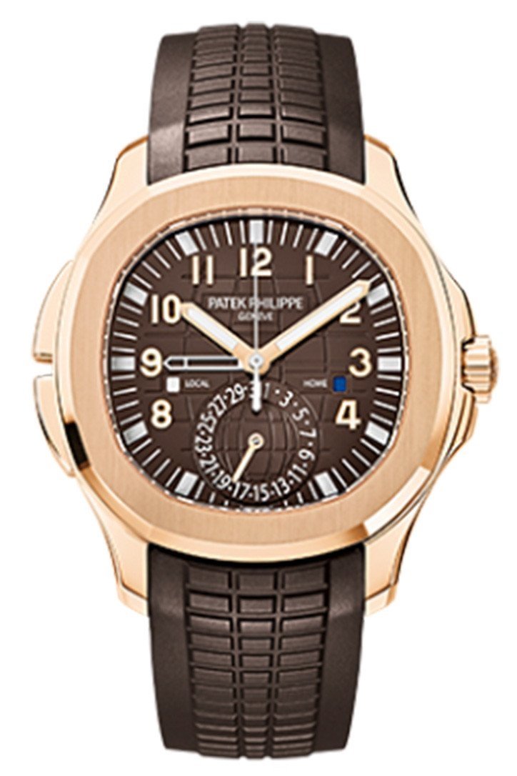 [2026 Mirror Grade]Patek Philippe Aquanaut Brown Embossed Arabic Dial Rose Gold Composite Men's Watch 5164R-001