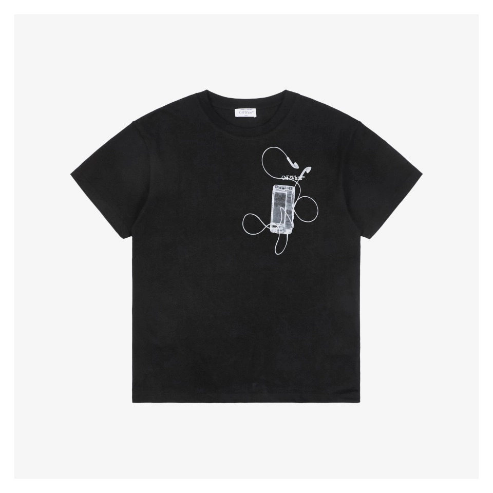 OFF-WHITE Digital Headphone Arrows Print T-Shirt