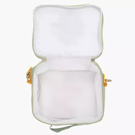 MARKA DUKA Torba termiczna na lunch kwiatek DUKA MINI 22x19x8 cm zielona pomarańczowa