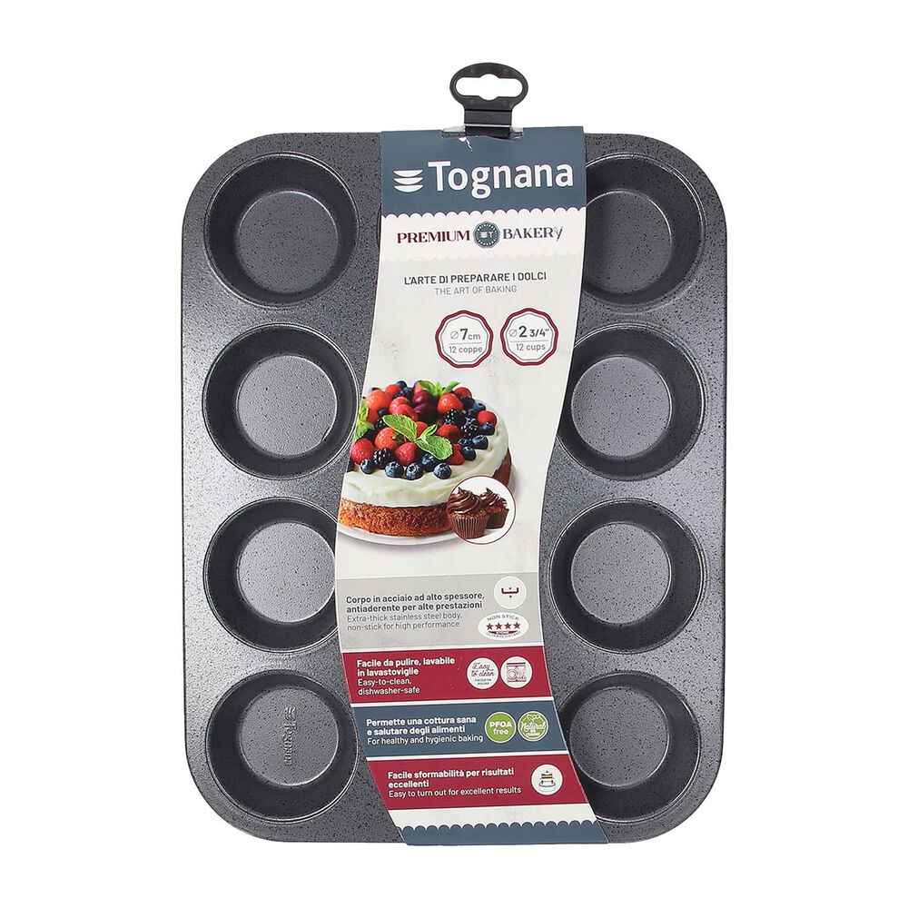 TOGNANA Forma na 12 muffinek Tognana Premium Bakery, szara