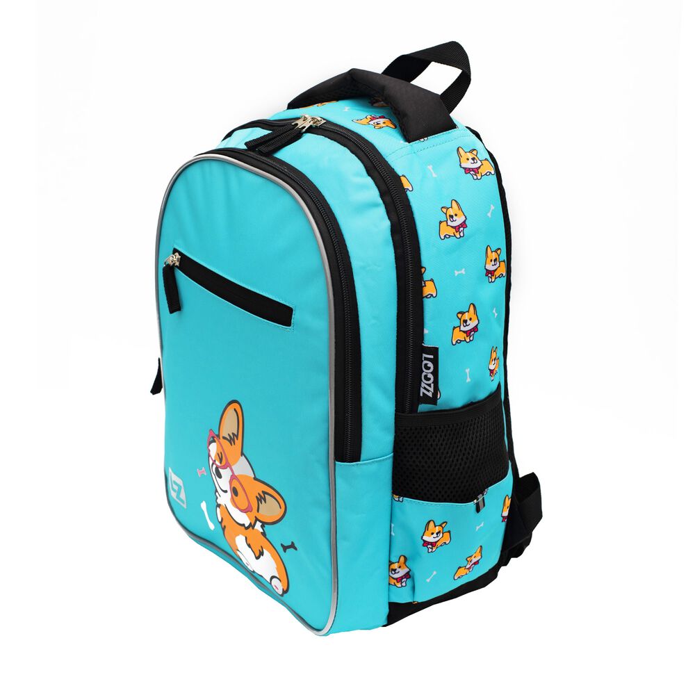 LOOZZ Plecak szkolny, wzór Corgi Dog, dwukomorowy, 1-3 klasa