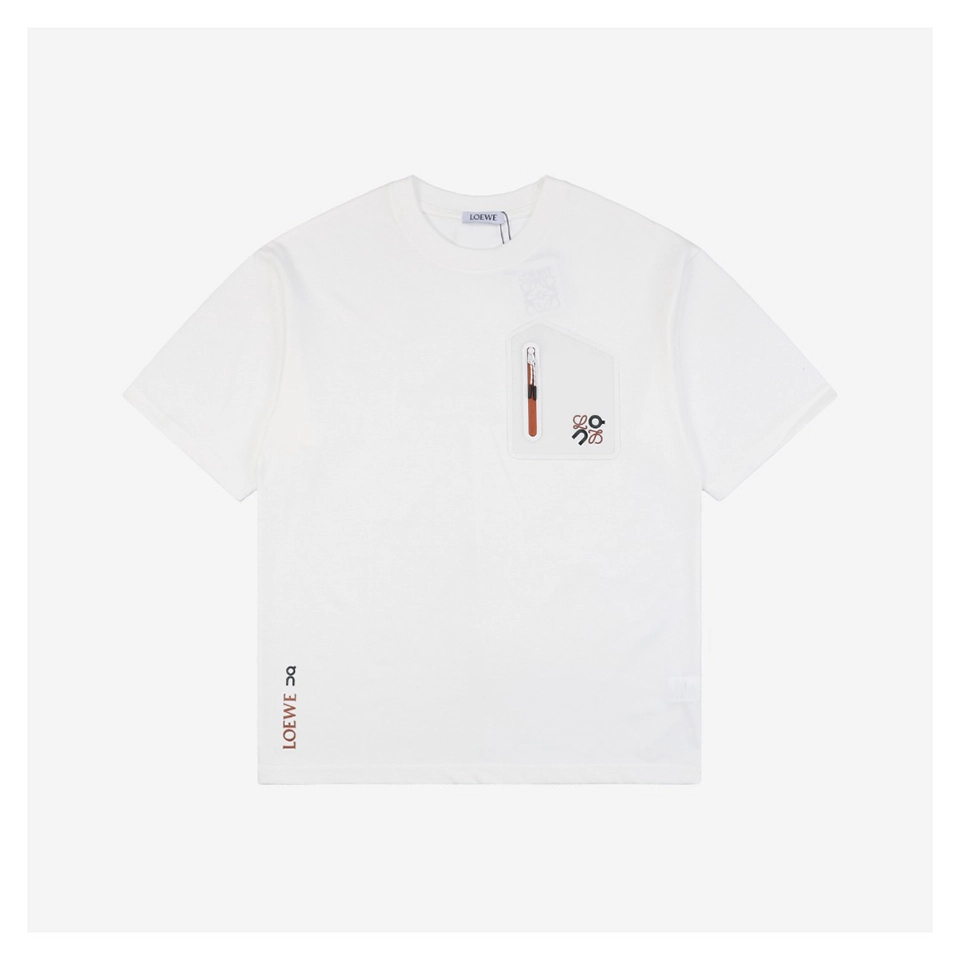 L ON Co-Brand Letter Logo Silicone T-Shirt (Black/White)