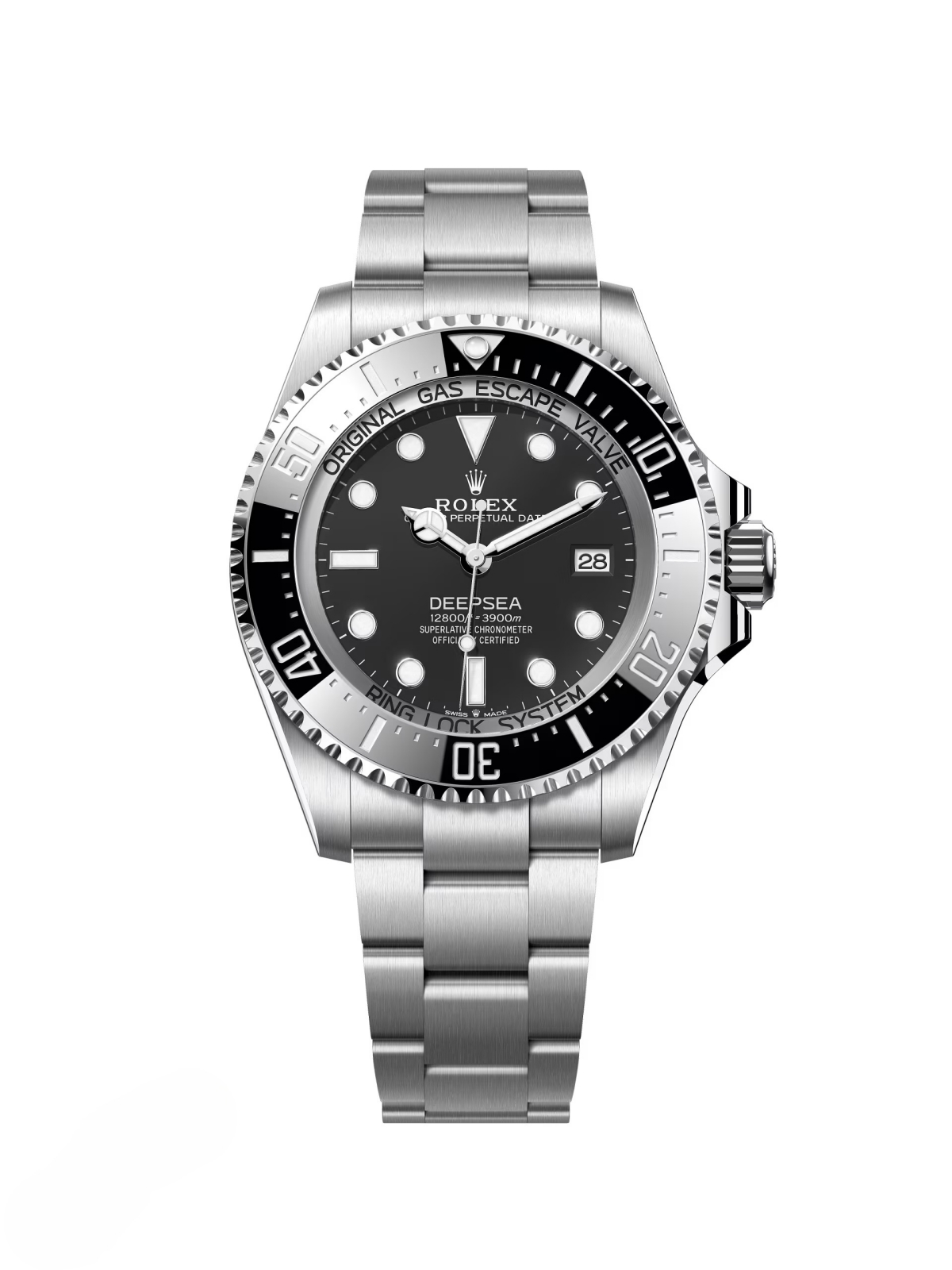 [2026 Mirror Grade]Rolex Deepsea Black Dial and Bezel Oyster Bracelet 44mm Watch  m136660-0006