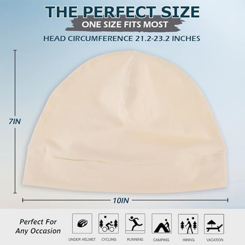 Headshion Cotton Skull Caps for Men Women