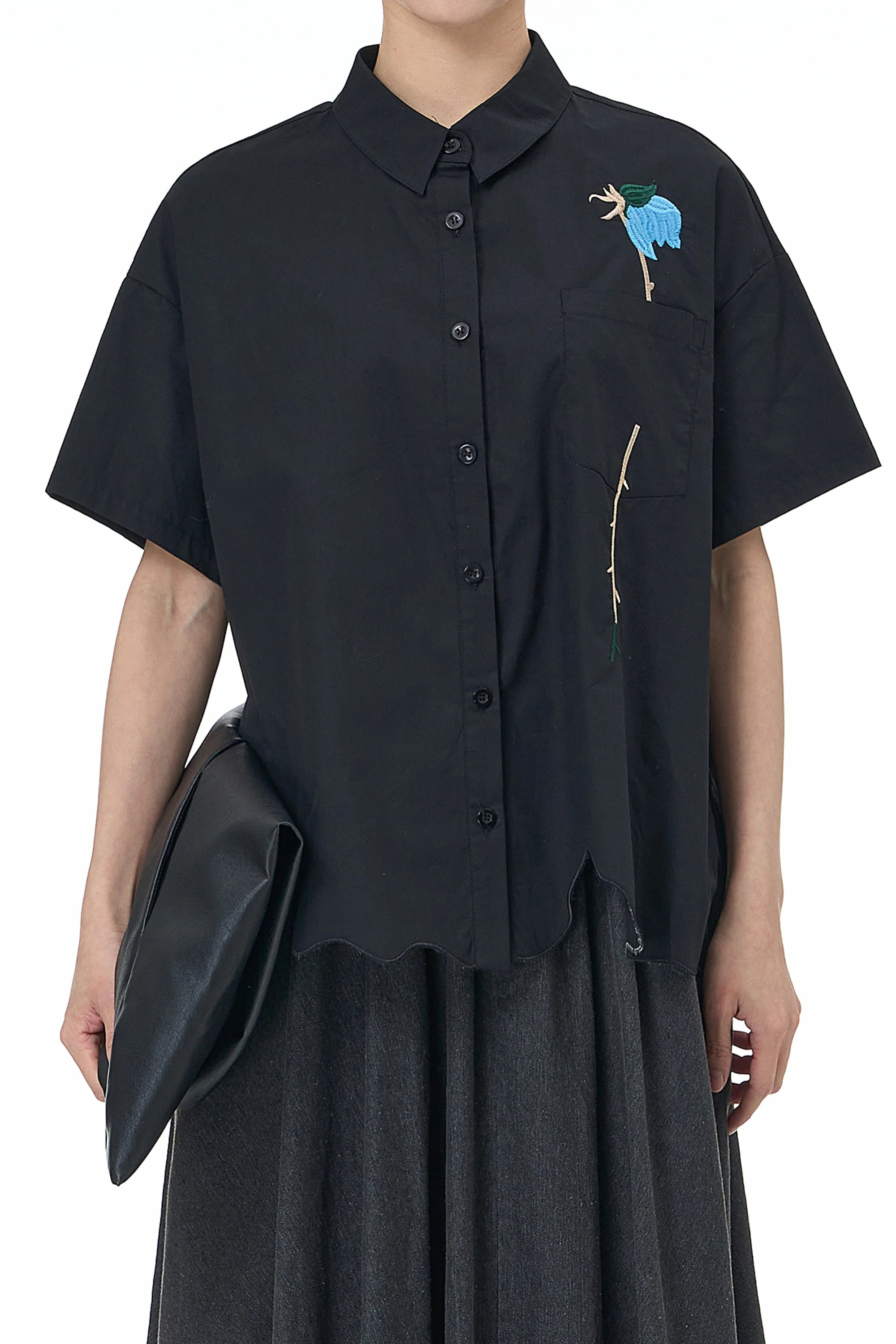Piper Black Embroidered Shirt