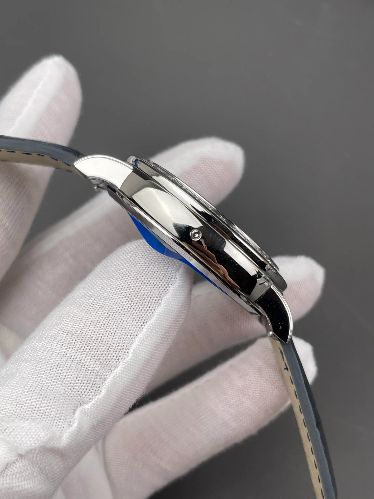 Patek 6102R Starry Sky with Square Diamond Bezel, Blue Dial