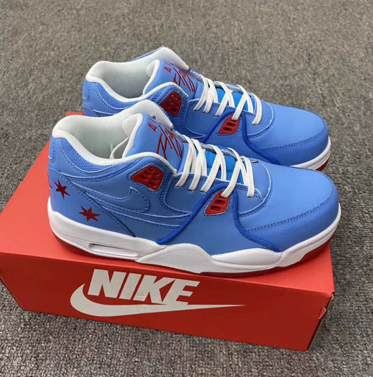 Nike Air Flight 89 University Blue Red Star Embroidery