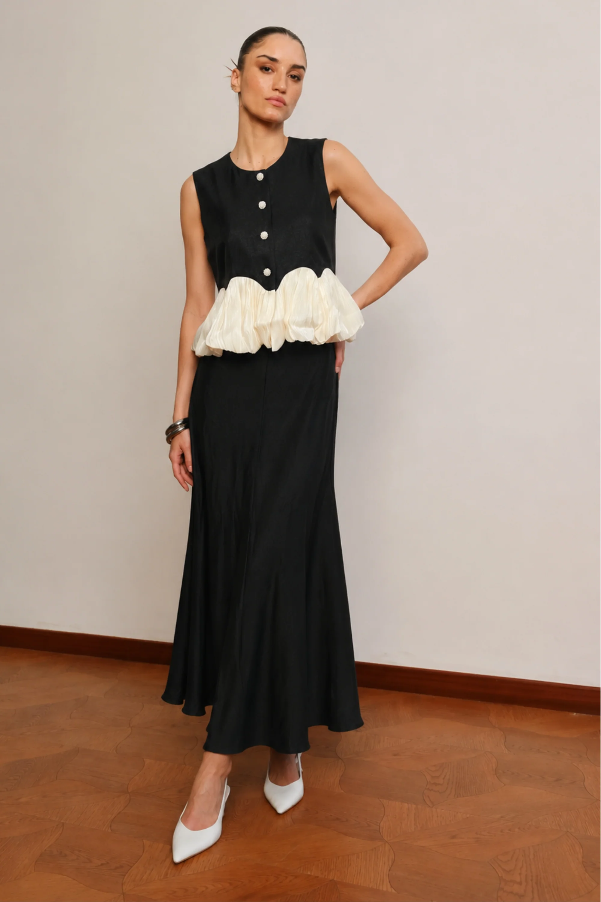 Noir Peplum Co-Ord Set
