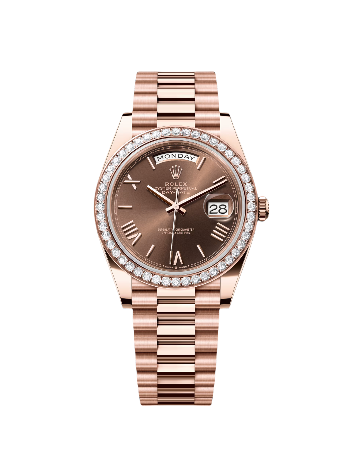 [2026 Mirror Grade]RLX   Day-Date 40mm Chocolate Roman Dial 228345rbr-0009