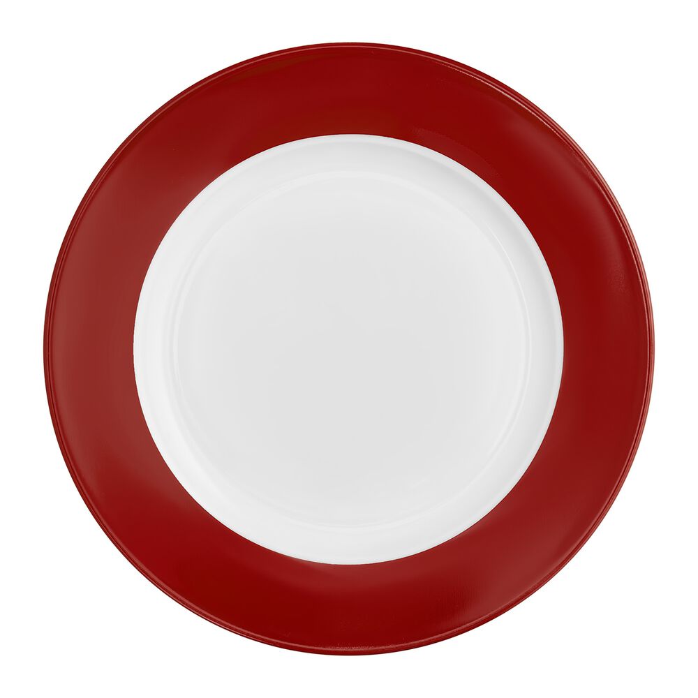 AMBITION Zestaw obiadowy z porcelany na 6 osób Ambition Aura Red,18 elementów, czerwono-biały