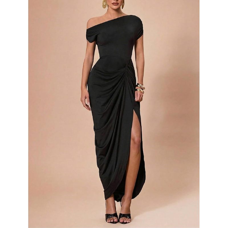 Women's Elegant Long Dress Asymmetrical