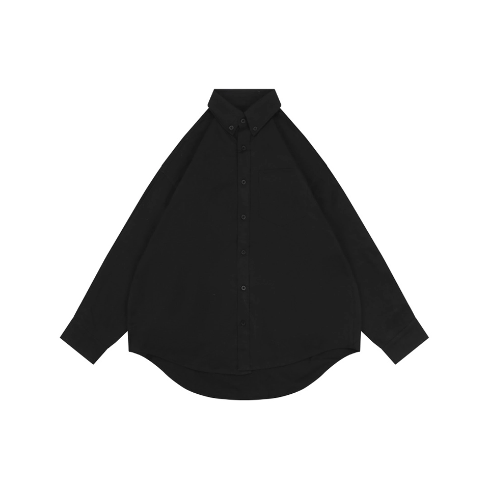 Blcg Rhinestone Logo Back Oversized Shirt (Black/White)