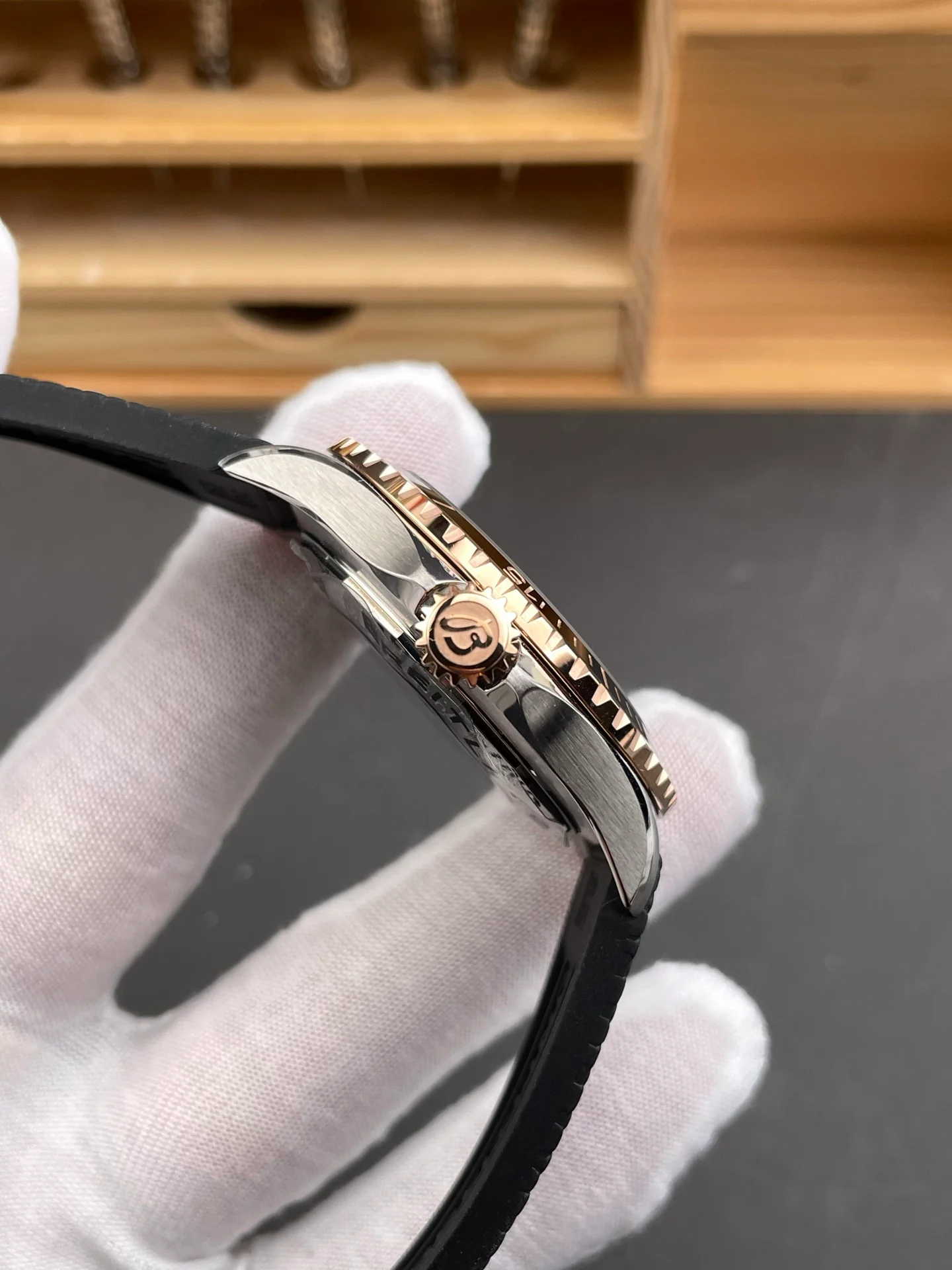 Superocean Two-tone Rose Gold Black Dial