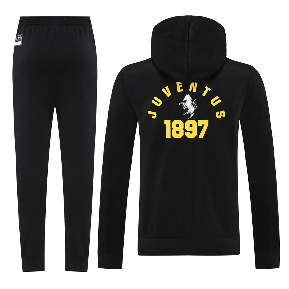 Juventus Hoodie Training Kit (Sweatshirt+Pants) Black 2025/26