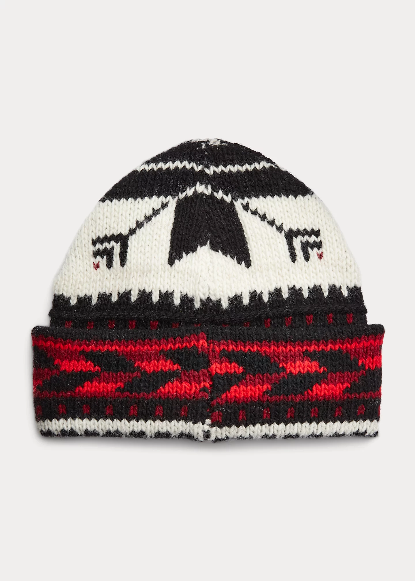 Snowflake-Motif Wool Beanie