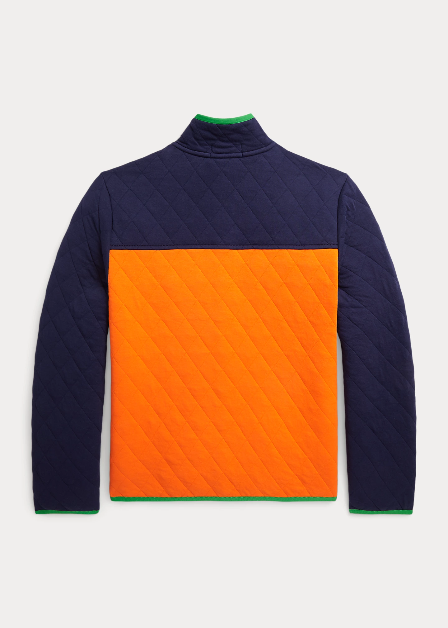 Color-Blocked Quilted Double-Knit Jacket