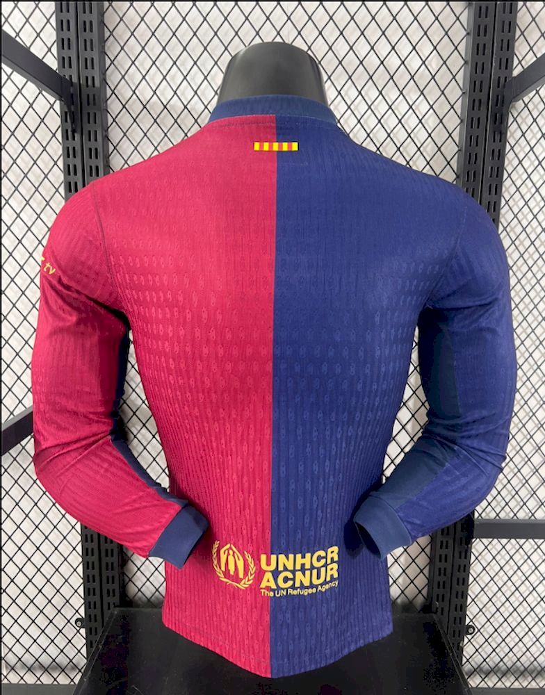Authentic Soccer Jersey Barcelona Home x Travis Scott  Long Sleeve Shirt 2024/25