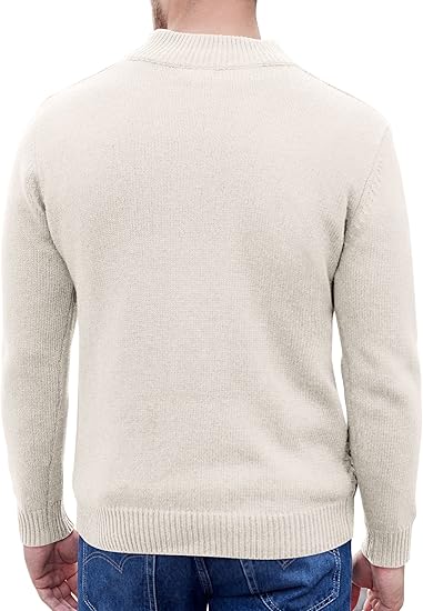 Men's Stand Collar Button Sweater
