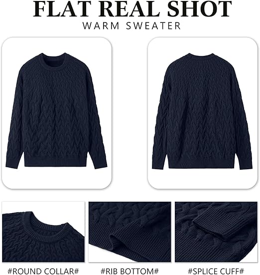 Men's Spiral Neck Pullover