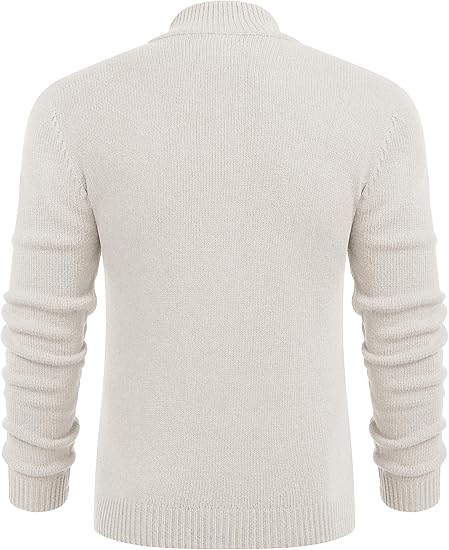 Men's Stand Collar Button Sweater