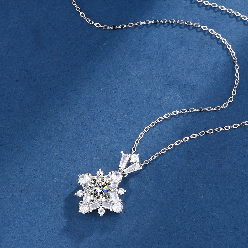 ✨Last Day Special Sale 50% OFF🔥S925 sterling silver eight-pointed star luxury moissanite necklace🔥