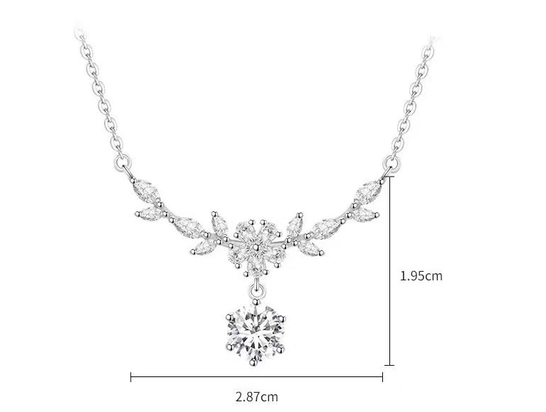 ✨Last Day Special Sale 50% OFF🔥s925 sterling silver sunflower light luxury moissanite necklace🔥