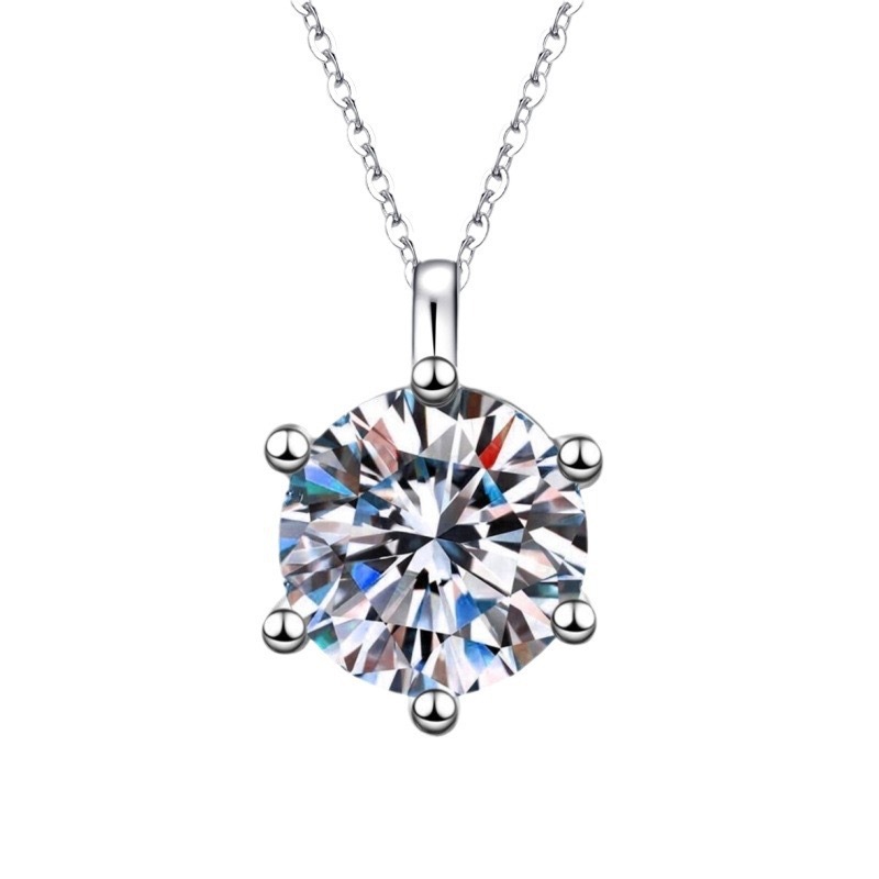 ✨Last Day Special Sale 50% OFF🔥S925 sterling silver moissanite six claw necklace🔥