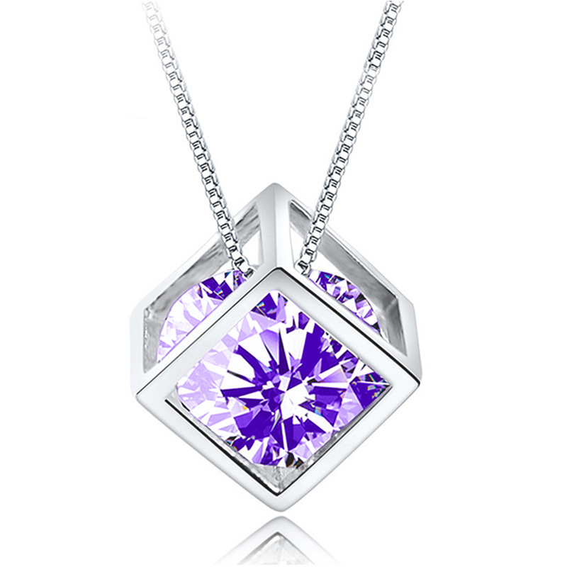 ✨Last Day Special Sale 50% OFF🔥S925 sterling silver cube luxury moissanite necklace🔥