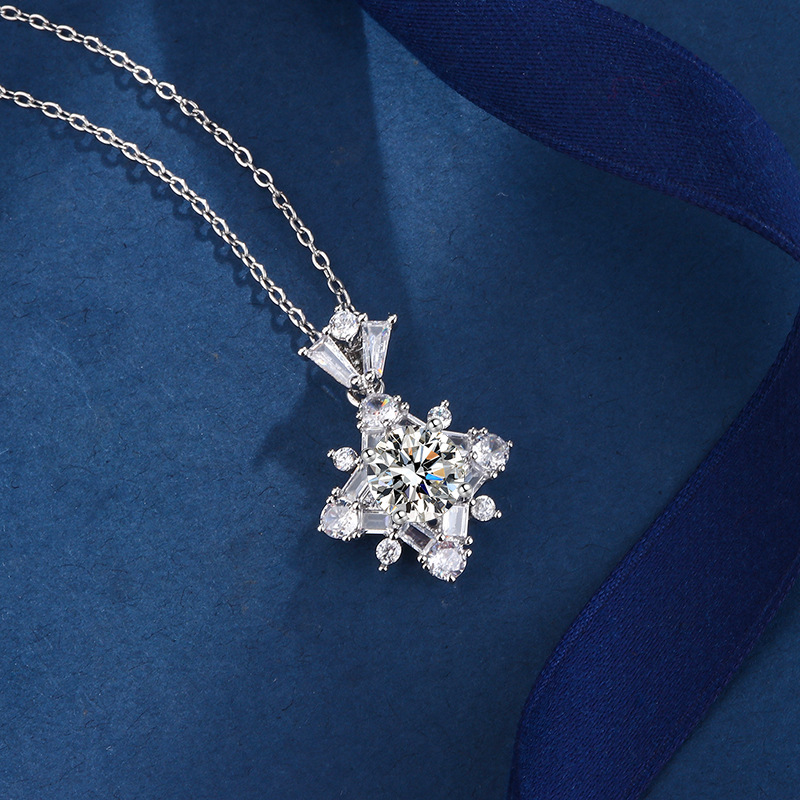 ✨Last Day Special Sale 50% OFF🔥S925 sterling silver eight-pointed star luxury moissanite necklace🔥