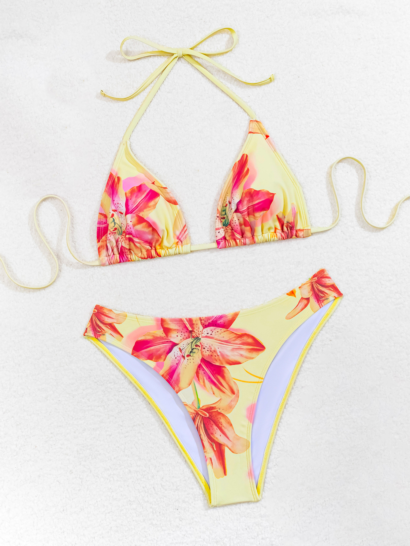 Sexy Triangle Bikini with Suspender Straps