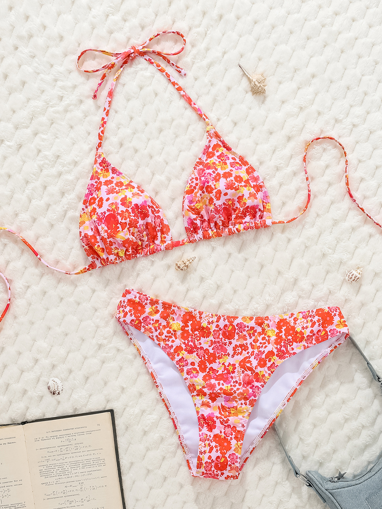 Sexy Triangle Bikini with Suspender Straps