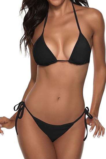 Sexy Triangle Bikini with Suspender Straps