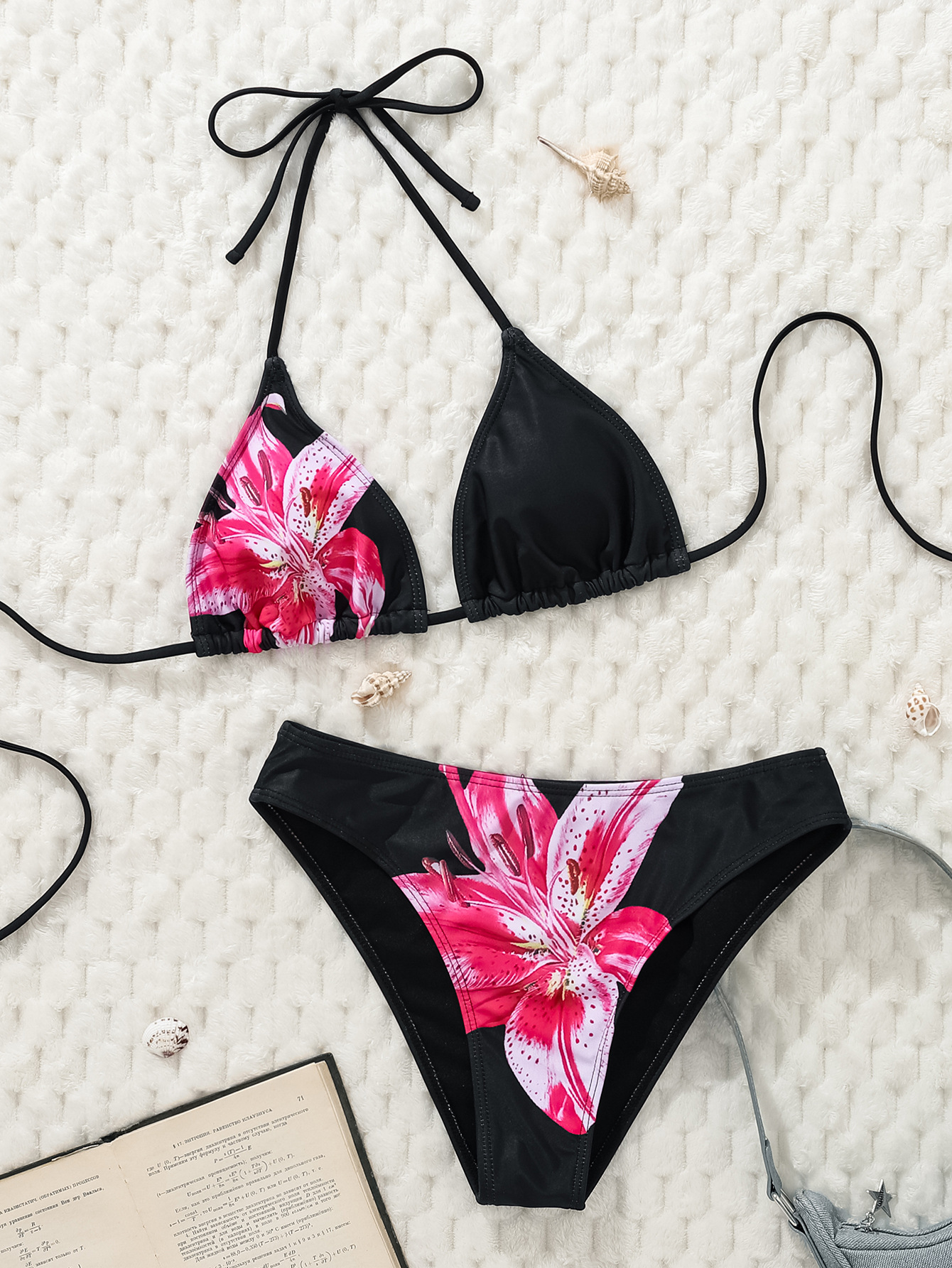 Sexy Triangle Bikini with Suspender Straps
