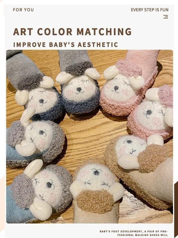 🎁Best Christmas Gift For Girls 50% OFF💖Baby Cartoon Plush Cotton Toddler Shoes