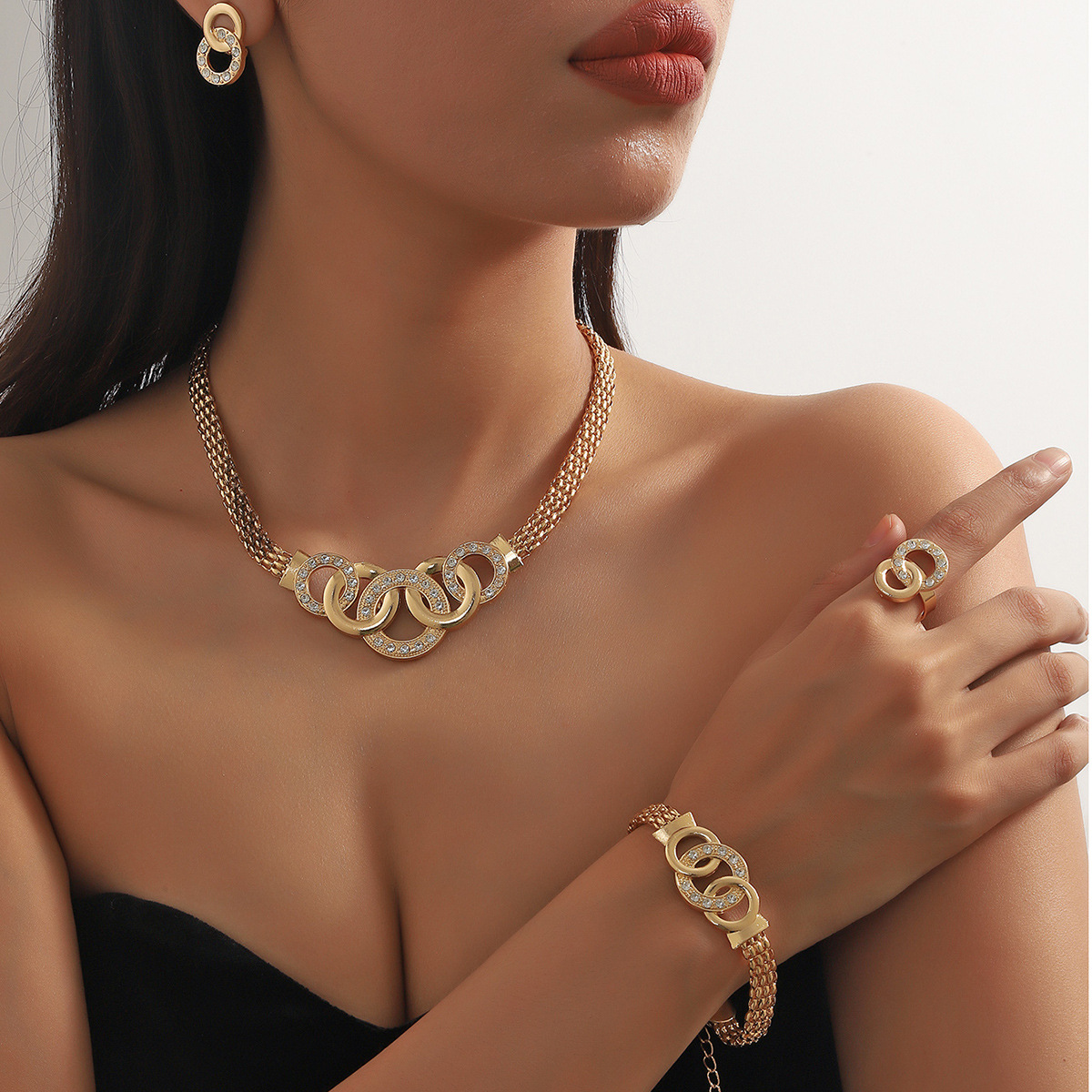 🔥HOT SALE 50% OFF🔥✨ 5-Piece Fashion Jewelry Set – Sparkling Elegance