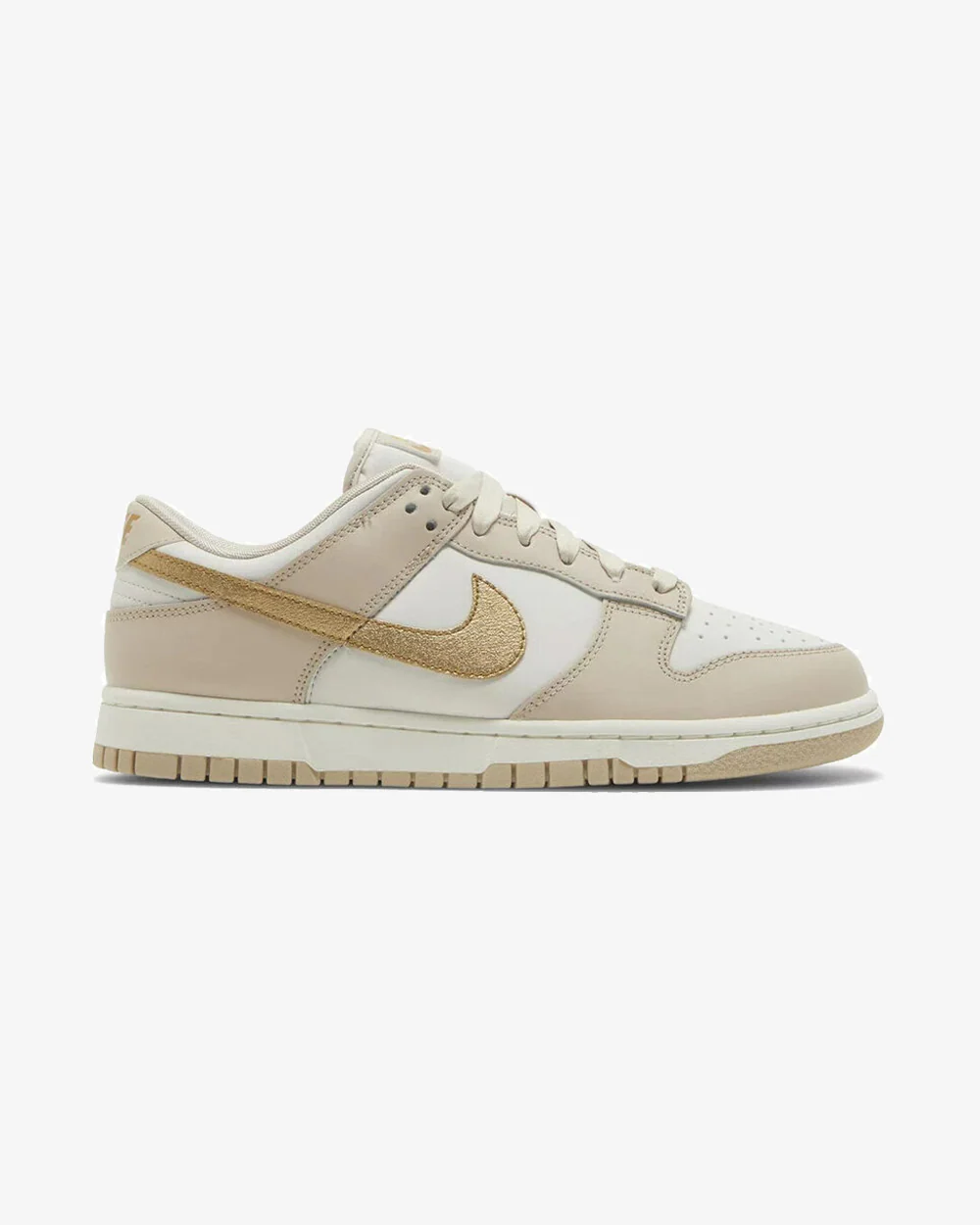NIKE DUNK LOW WMNS PHANTOM METALLIC GOLD SWOOSH