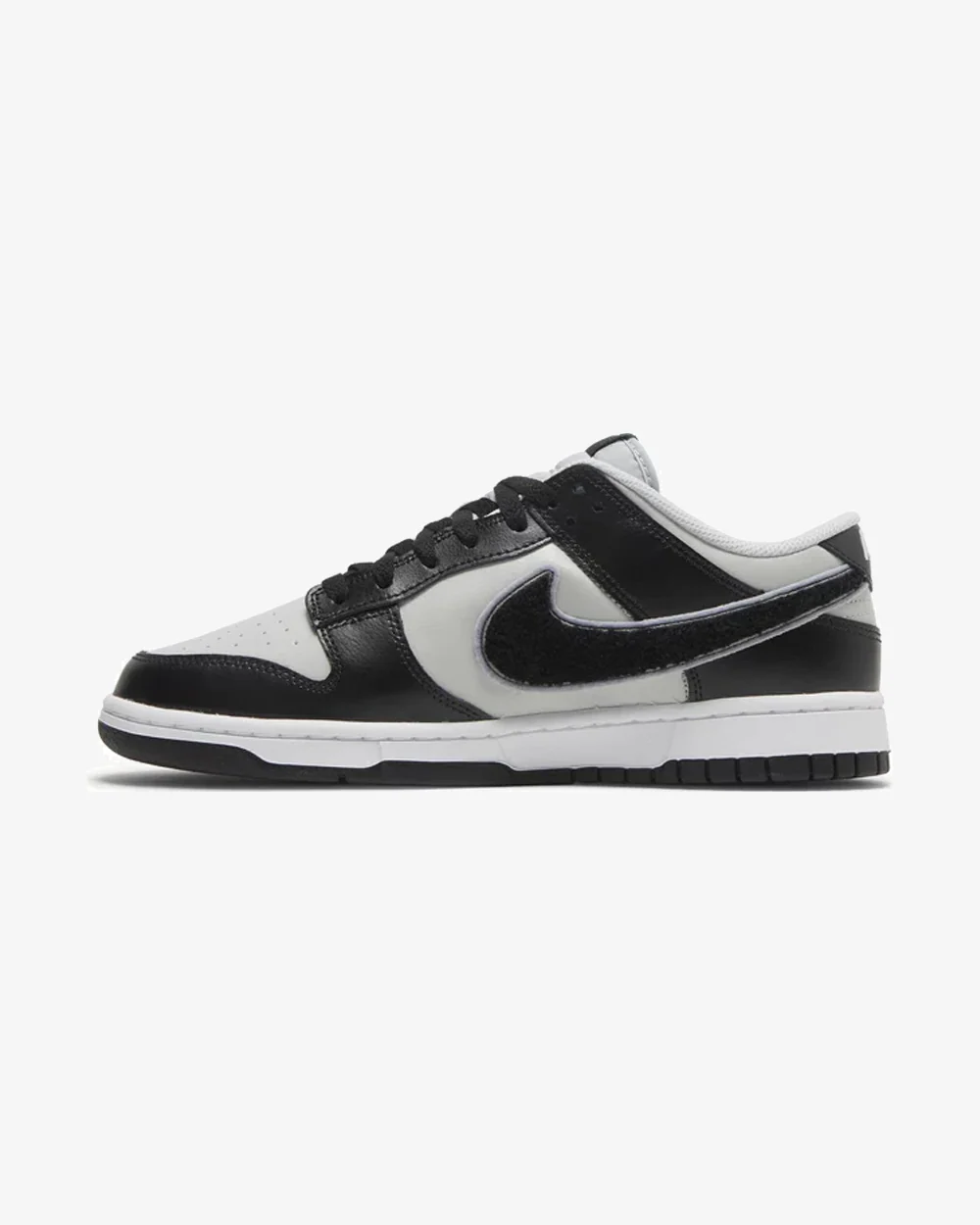 NIKE DUNK LOW CHENILLE SWOOSH BLACK GREY