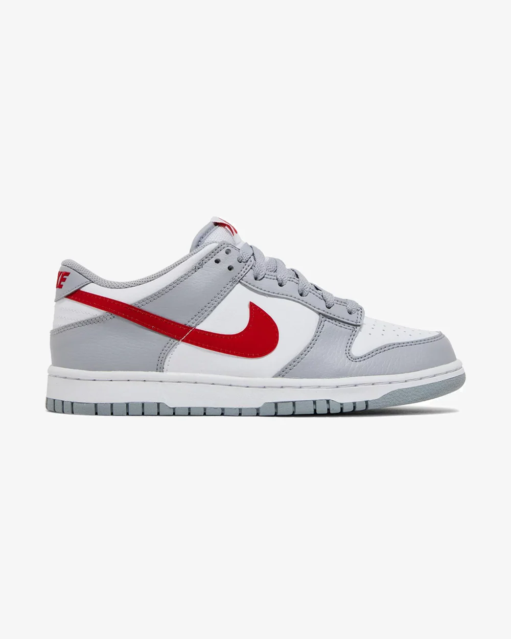 NIKE DUNK LOW GS WHITE GREY RED