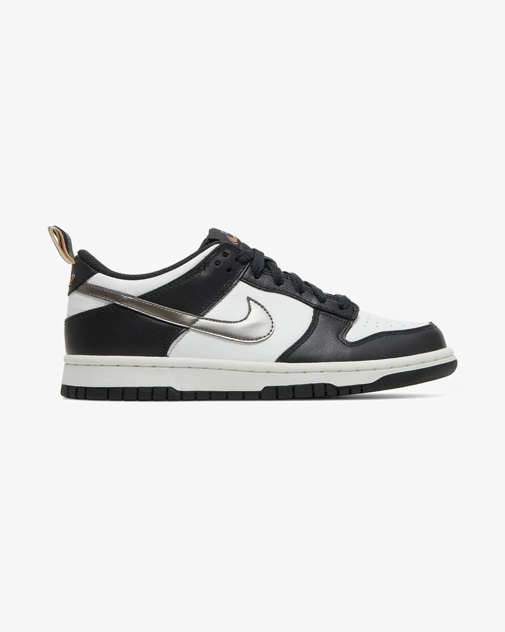 NIKE DUNK LOW METALLIC BLACK WHITE GS