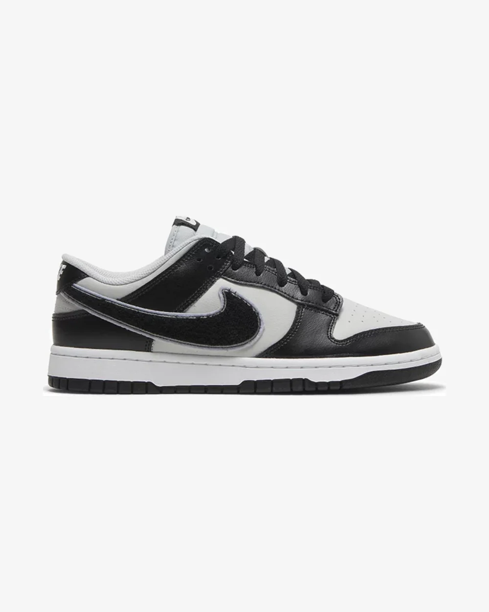 NIKE DUNK LOW CHENILLE SWOOSH BLACK GREY