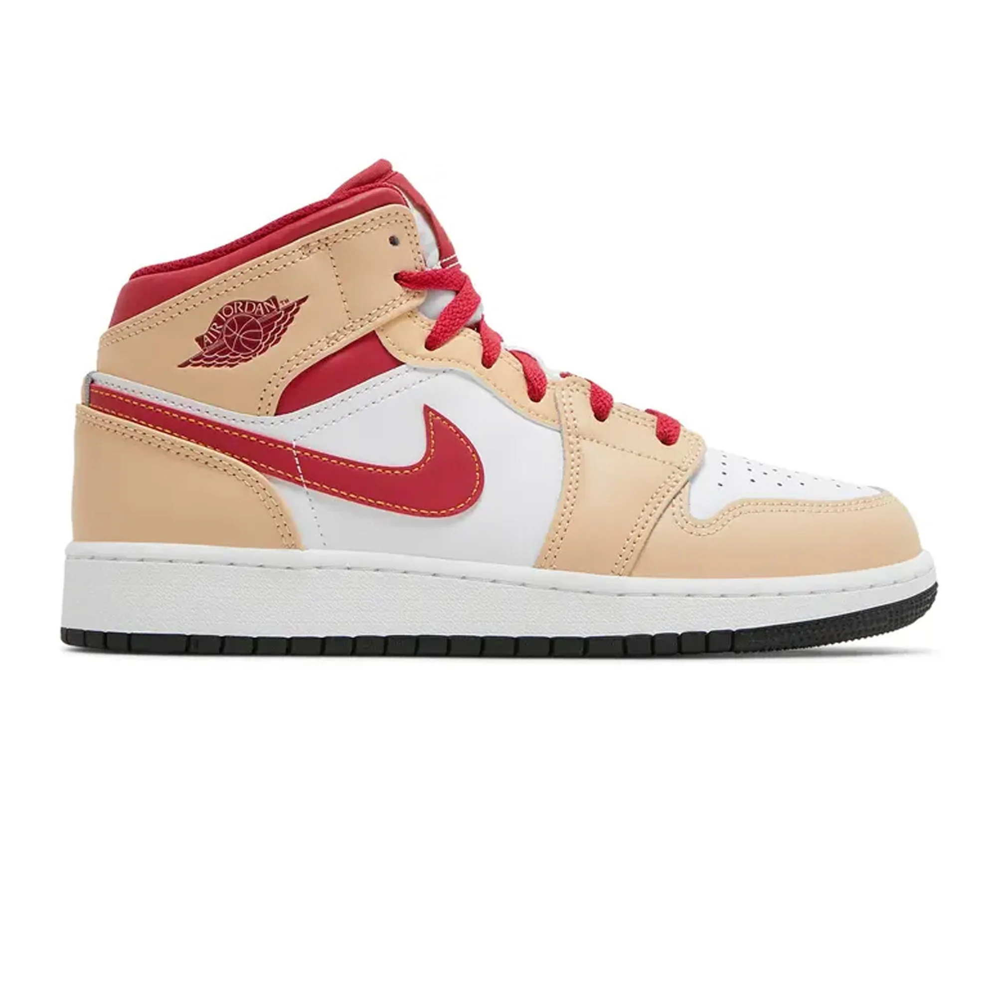 Air Jordan 1 Mid 'Light Curry Cardinal' GS (2022)