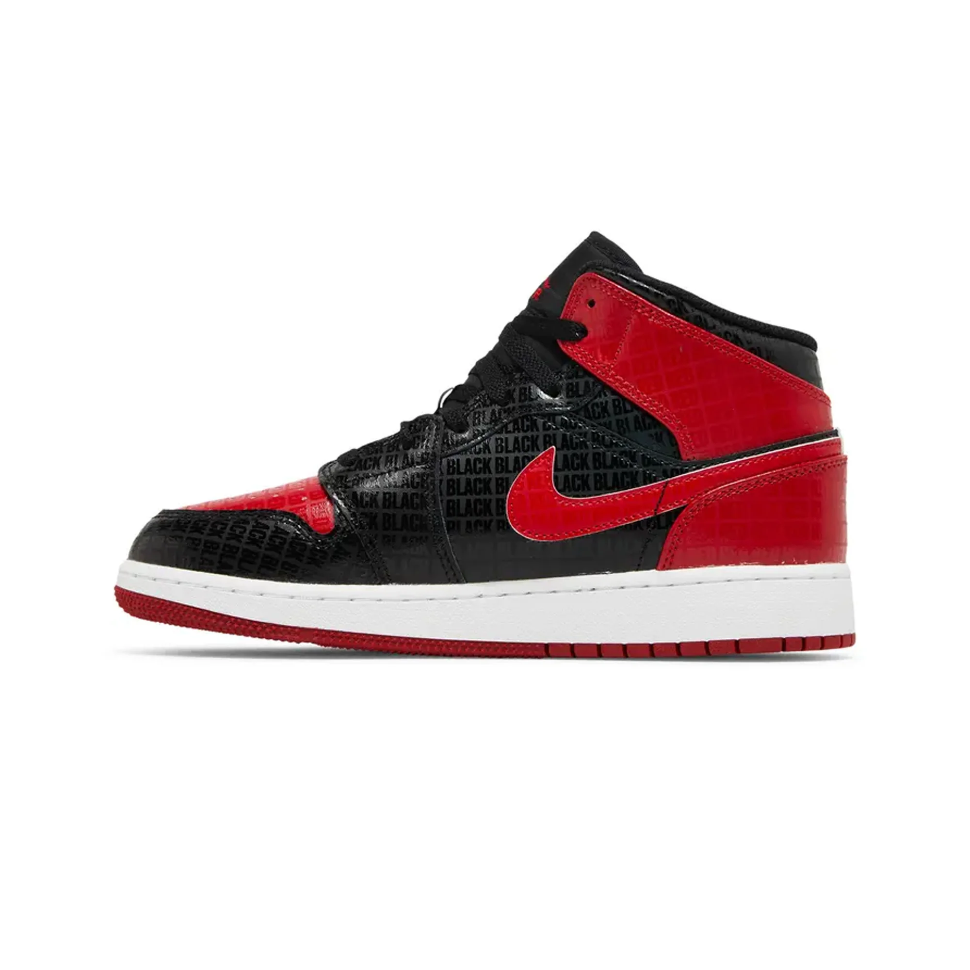 Air Jordan 1 Mid SS 'Bred Text' GS (2022)