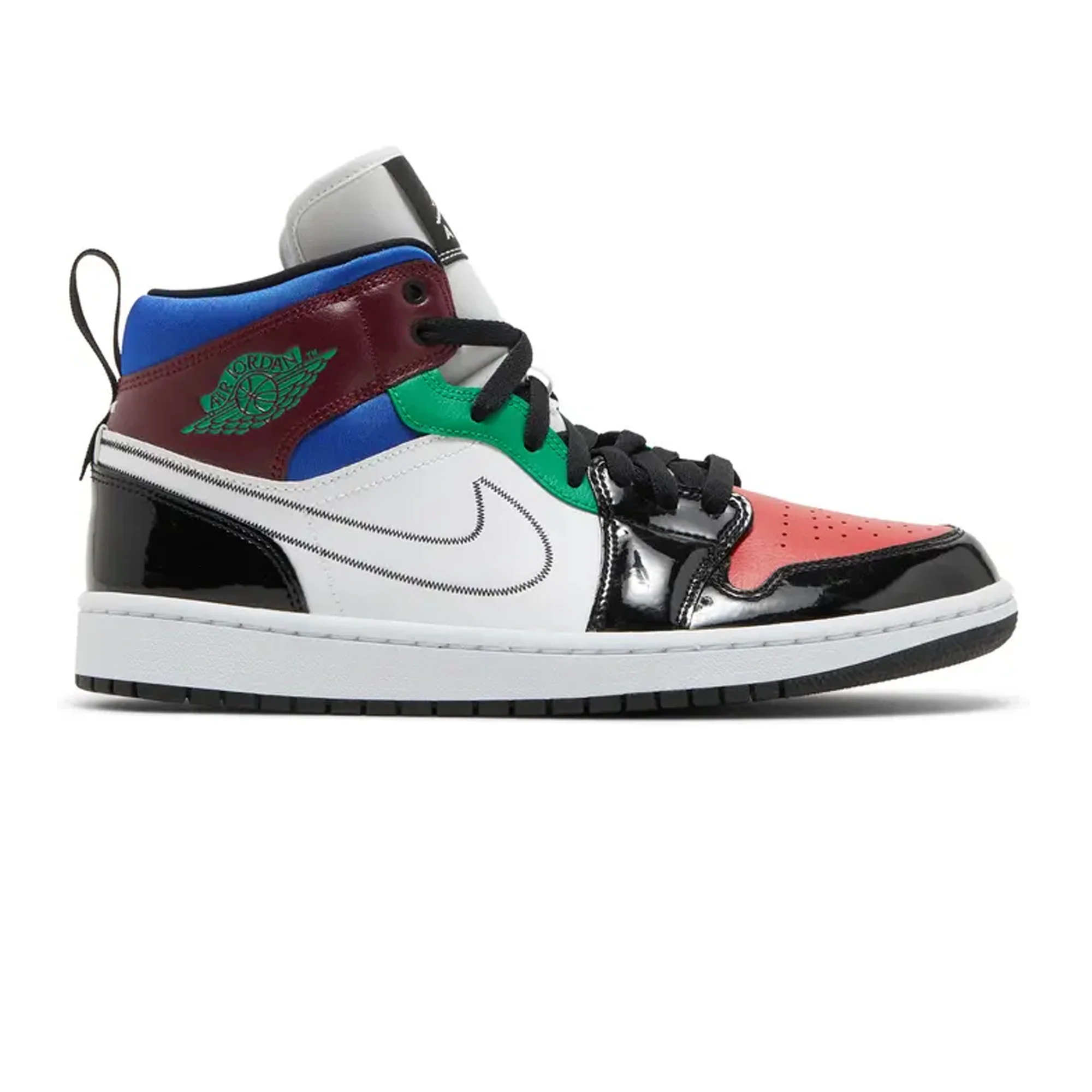 Air Jordan 1 Mid W SE 'Black White Multi-Color'