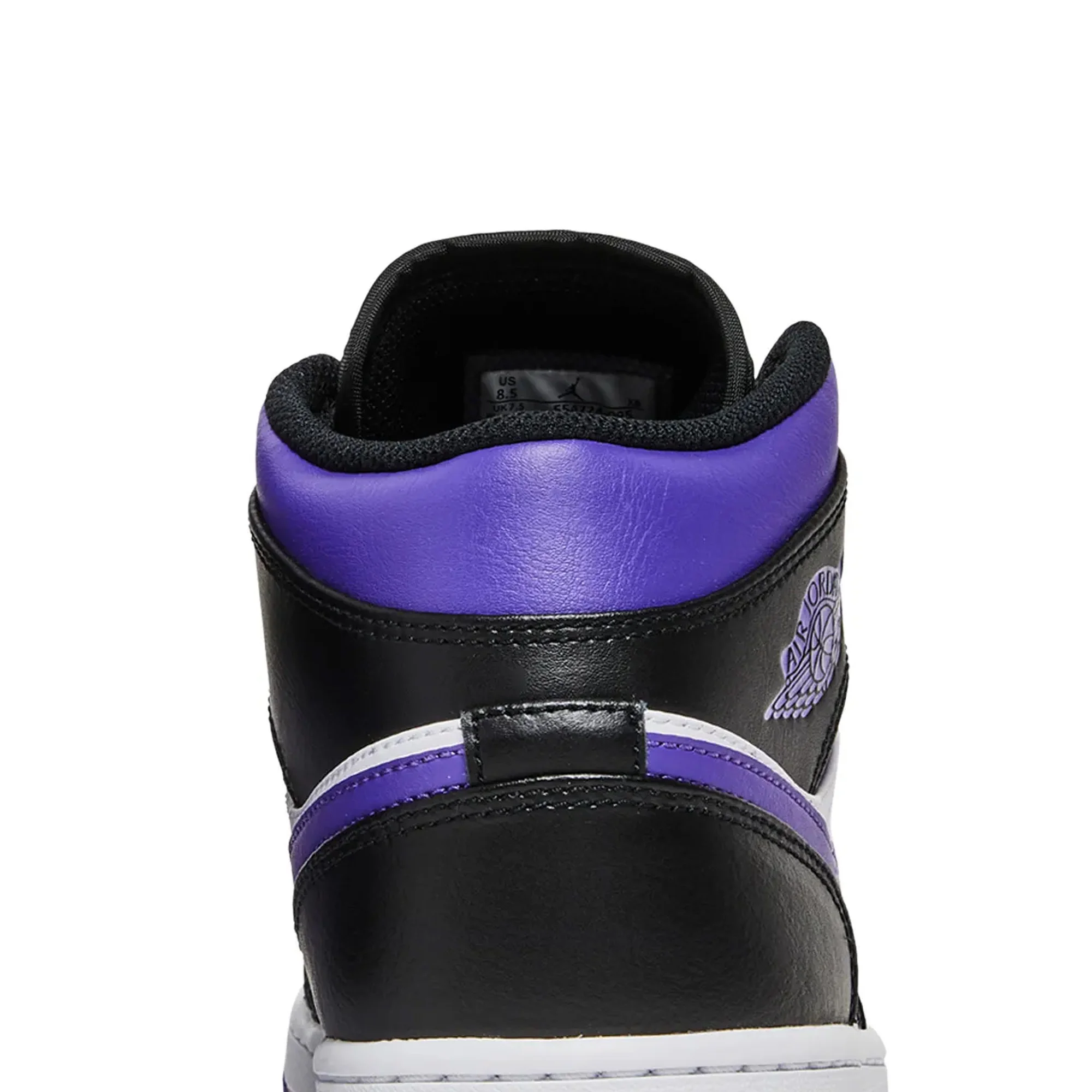 Air Jordan 1 Mid 'White Black Purple' (2022)
