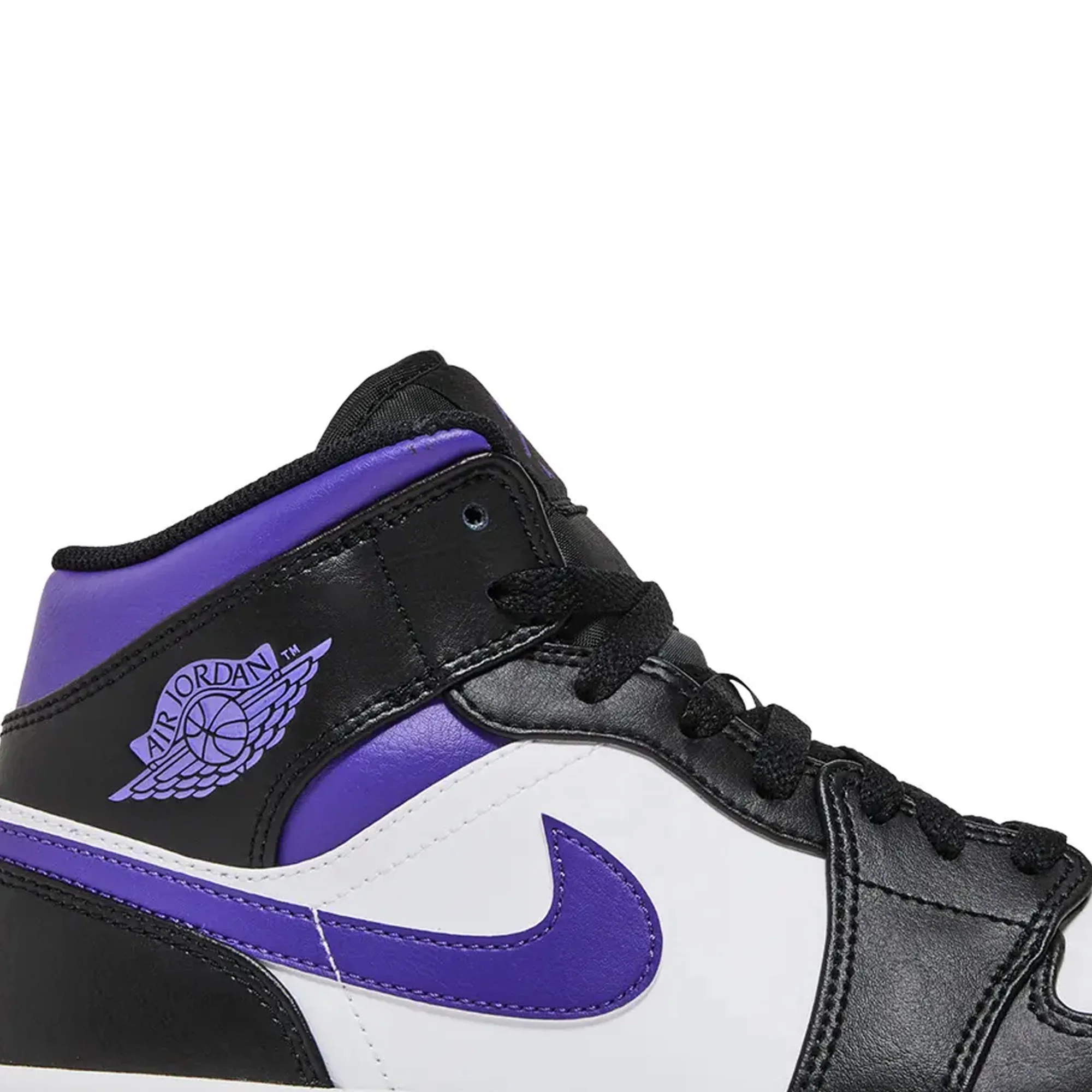 Air Jordan 1 Mid 'White Black Purple' (2022)
