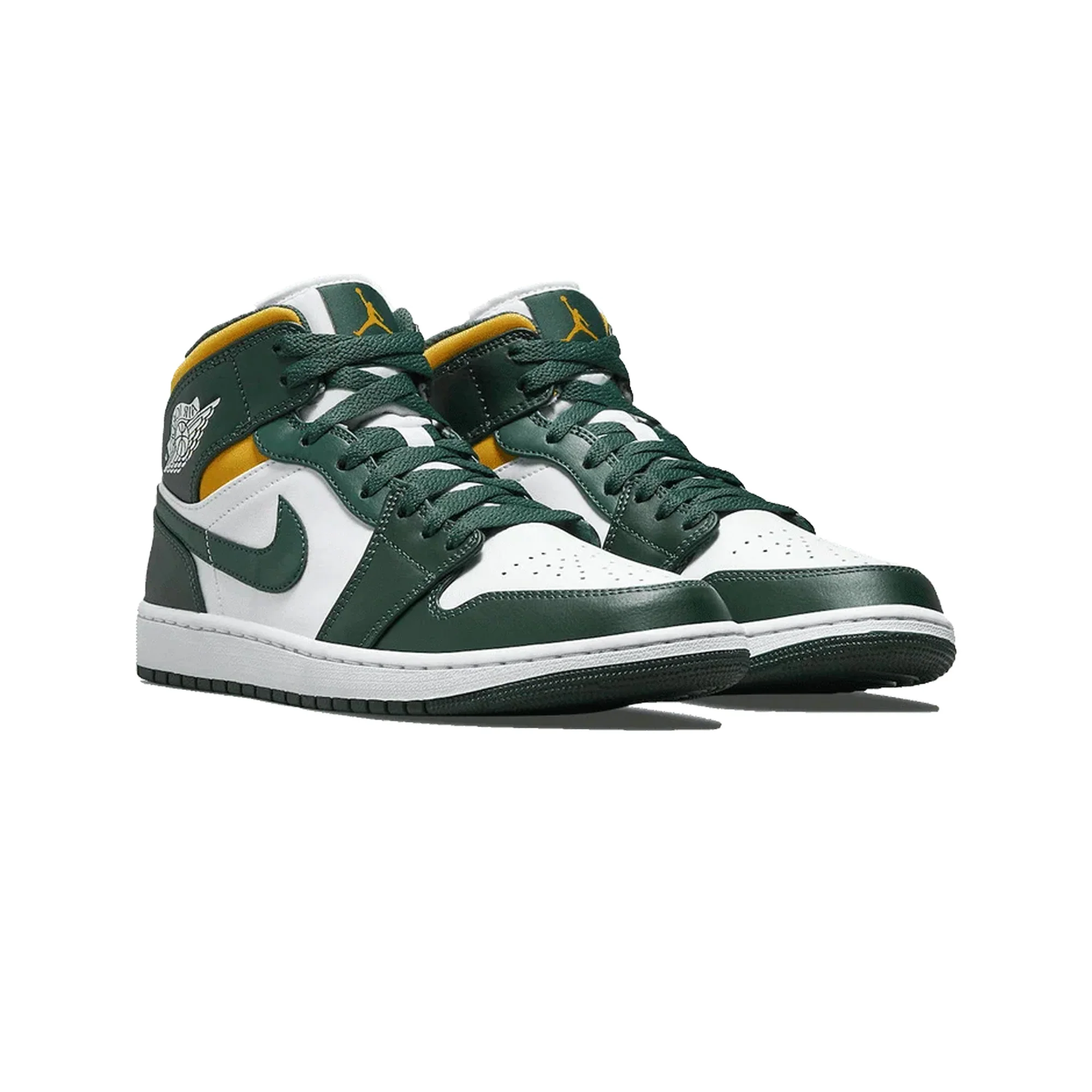 Air Jordan 1 Mid 'Green & Gold'