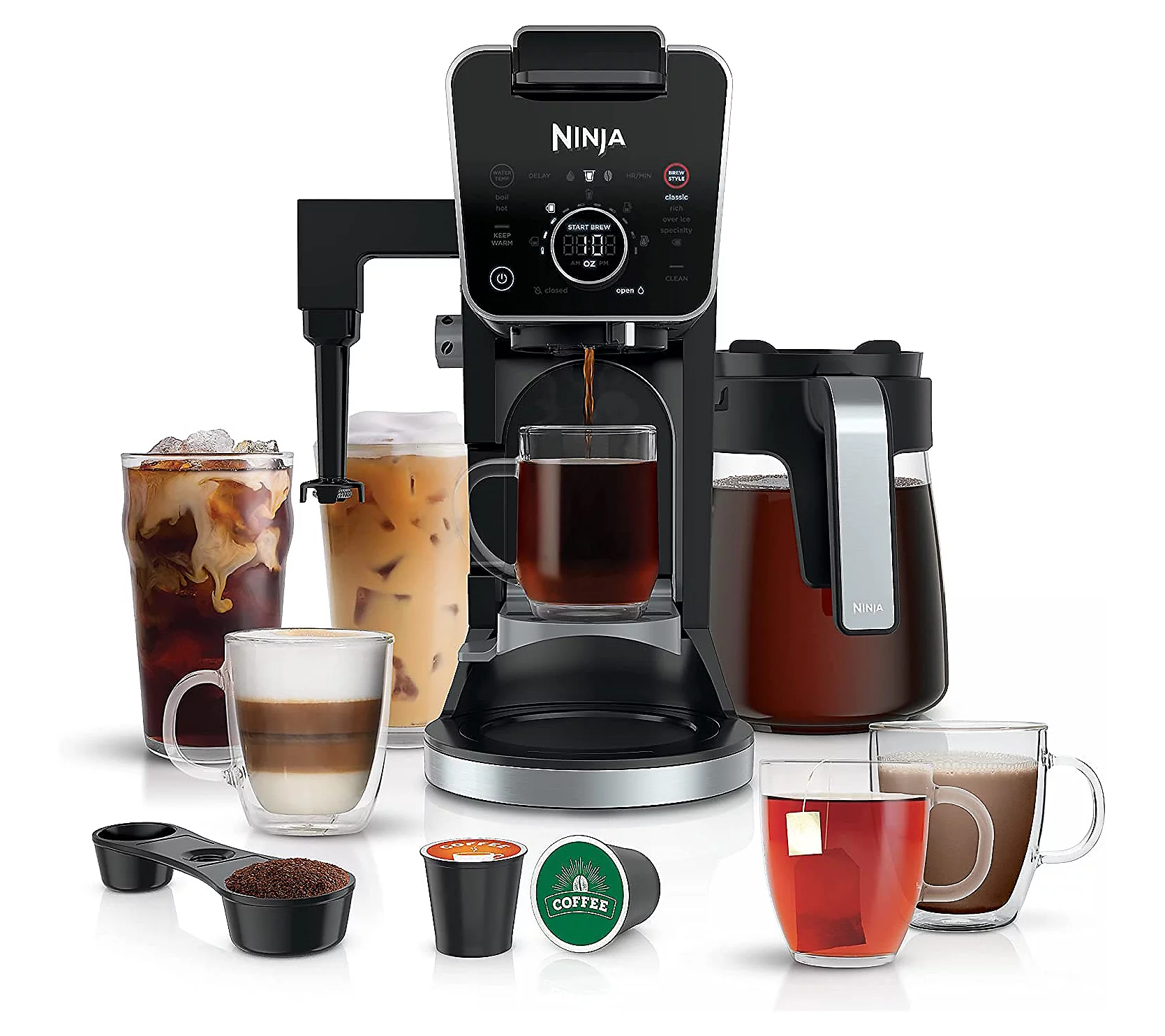 💝Buy 2 Get 2 Free🔥2026🔥 Brand New Super Sale: Ninja DualBrew Pro Hot & Iced Single-Serve & 12-Cup Carafe Coffee System