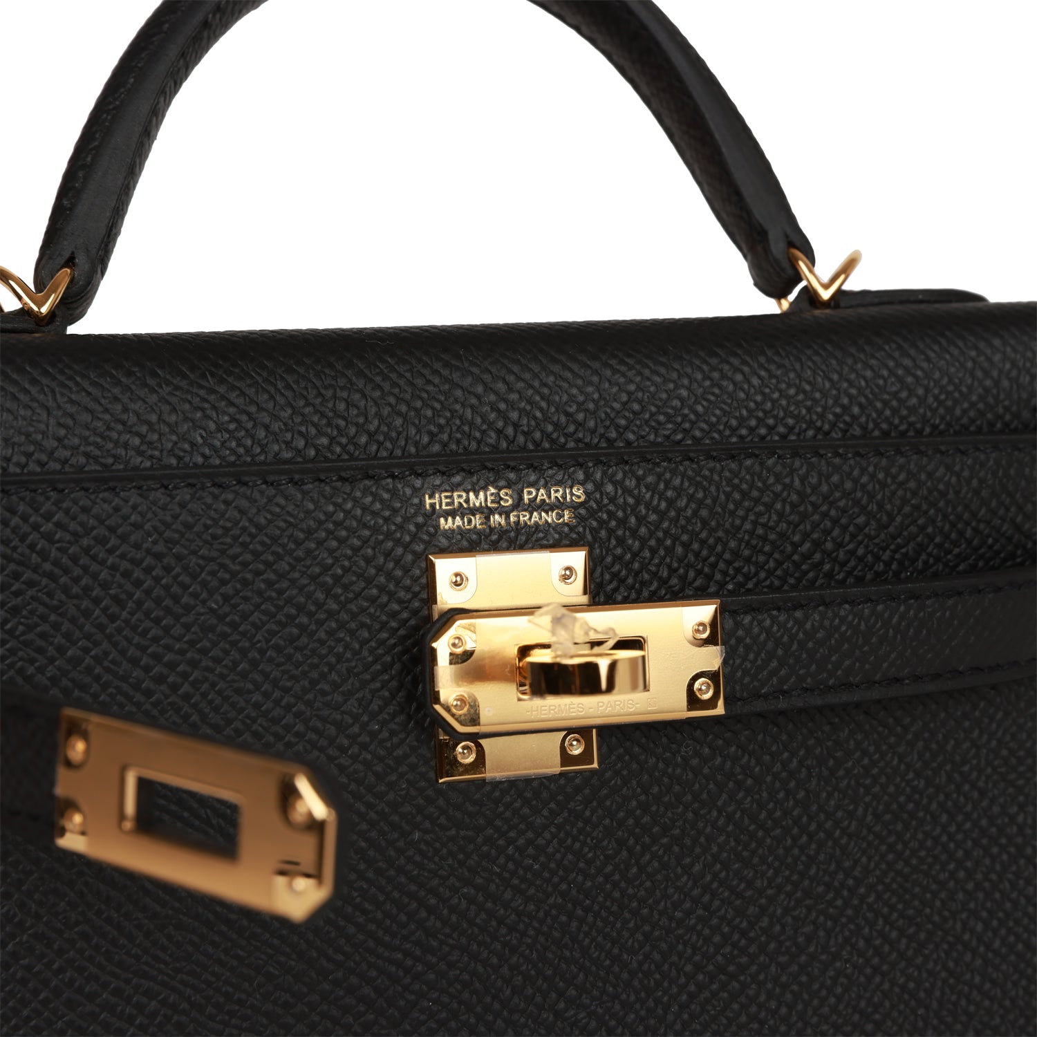 Hermès Kelly Sellier 20 Black Epsom Gold Hardware