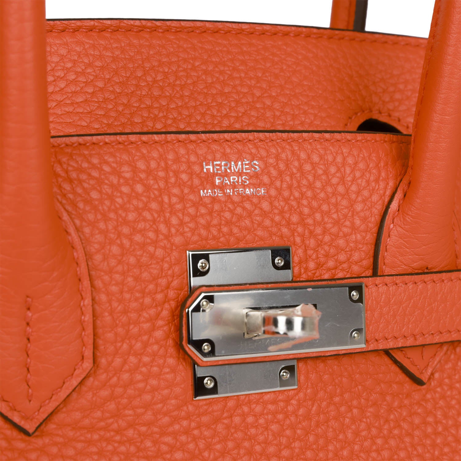Hermès Birkin 30 Orange Poppy Clemence Palladium Hardware