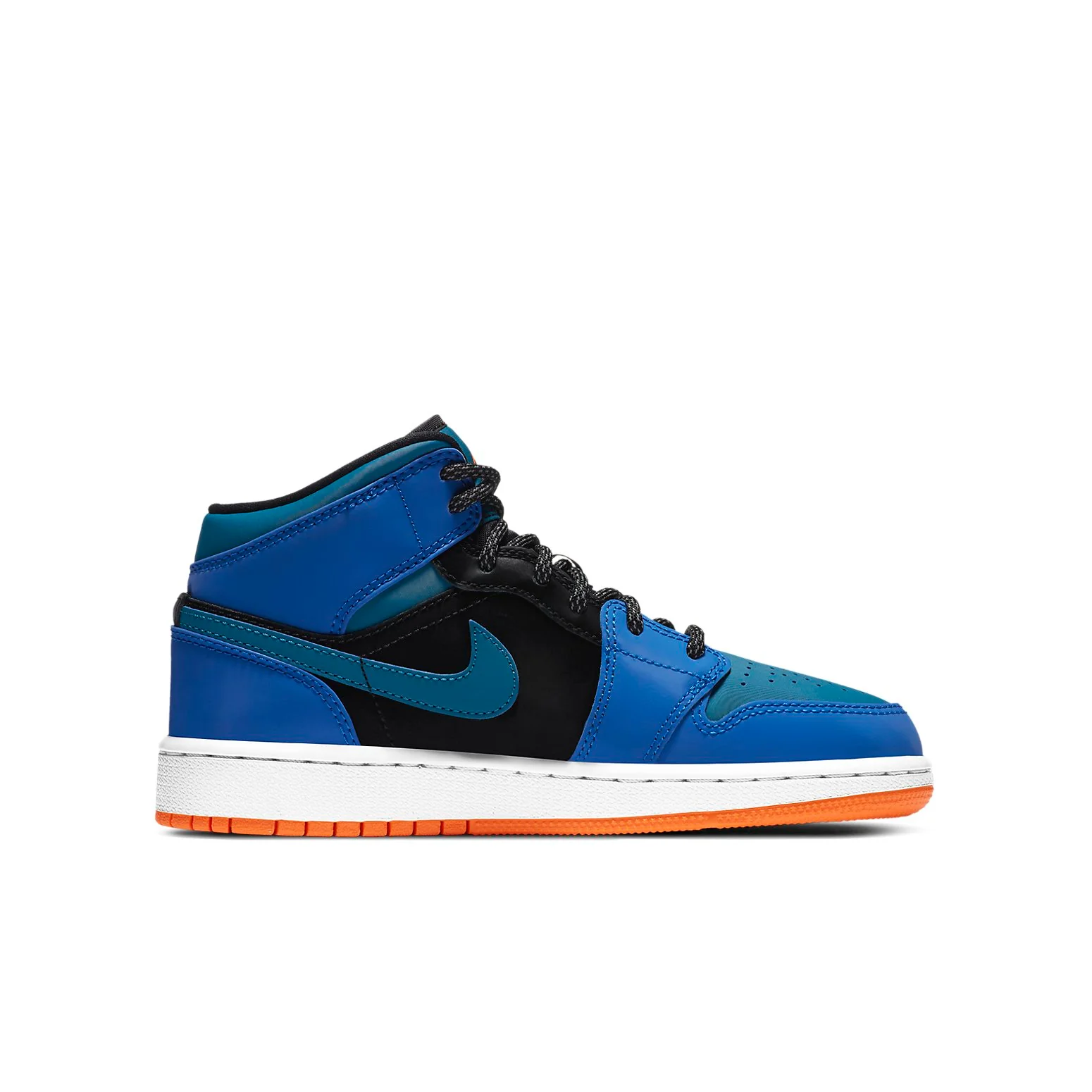 (GS) Air Jordan 1 Mid 'Racer Blue Green Abyss' 554725-440